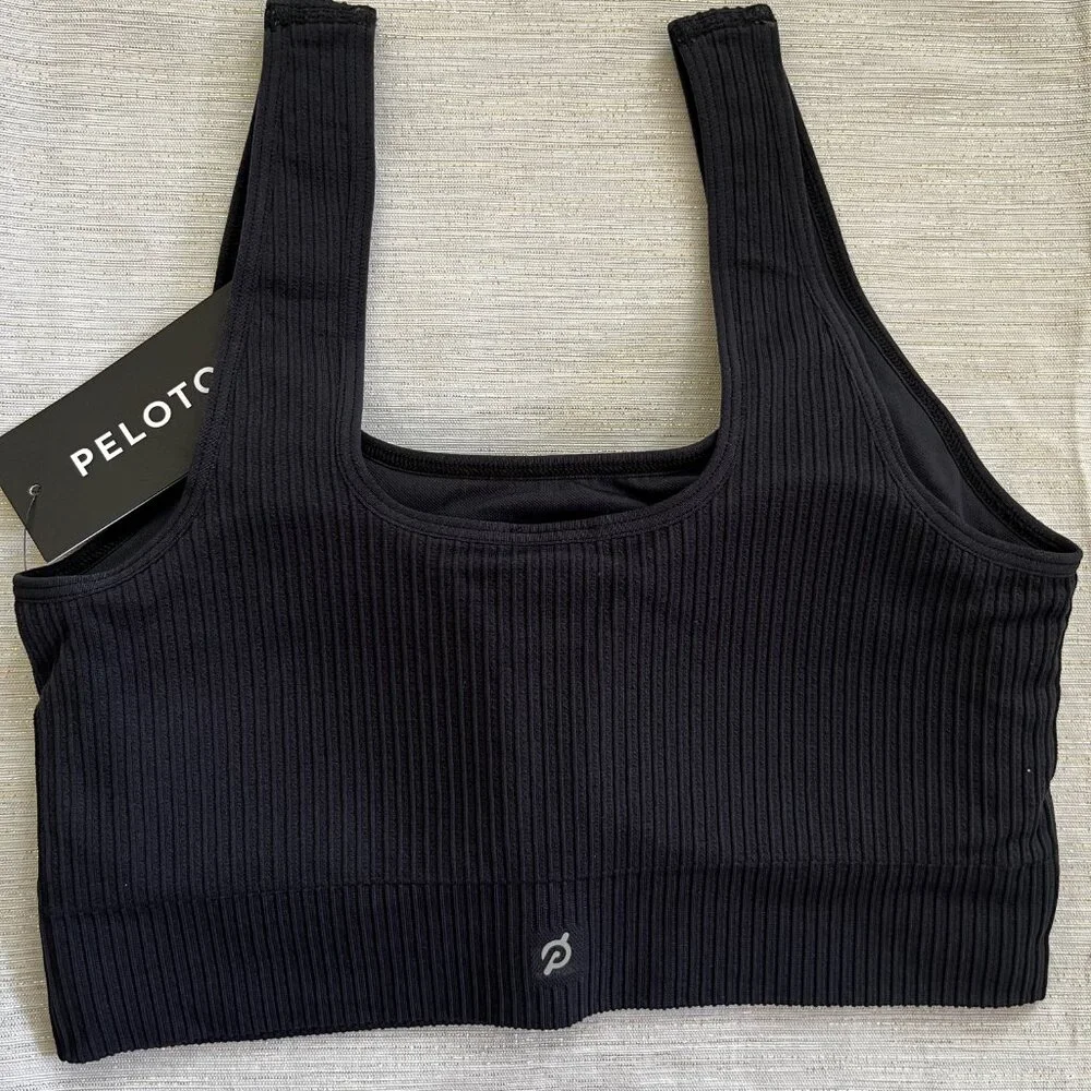 NWT, Peloton, Apparel, Seamless Square Neck Bra, Black XS/S - Picture 4 of 4
